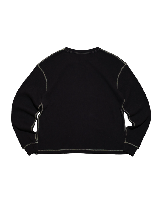 Butterfly Waffle Longsleeve — Black