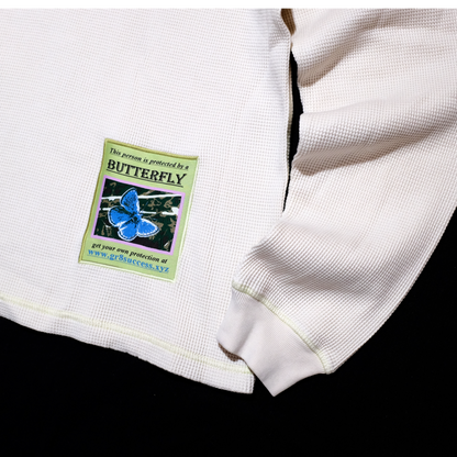 Butterfly Thermal Waffle Longsleeve