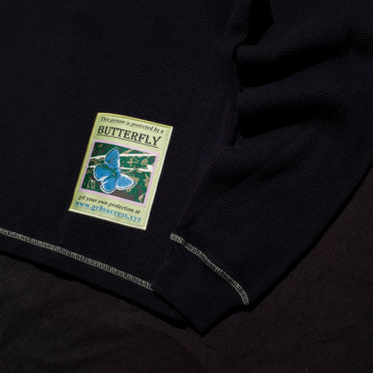 Butterfly Thermal Waffle Longsleeve