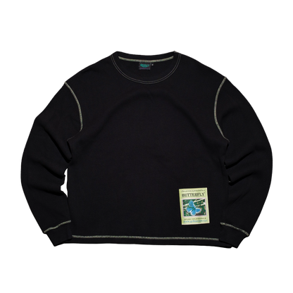 Butterfly Thermal Waffle Longsleeve